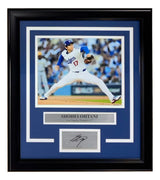 Shohei Ohtani Framed Los Angeles Dodgers 8x10 Pitching Photo w/ Laser Signature