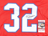 OJ Simpson Buffalo Signed Red Football Jersey JSA