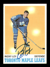 Ricky Ley Autographed 1970-71 Topps Card #108 Toronto Maple Leafs SKU #251194