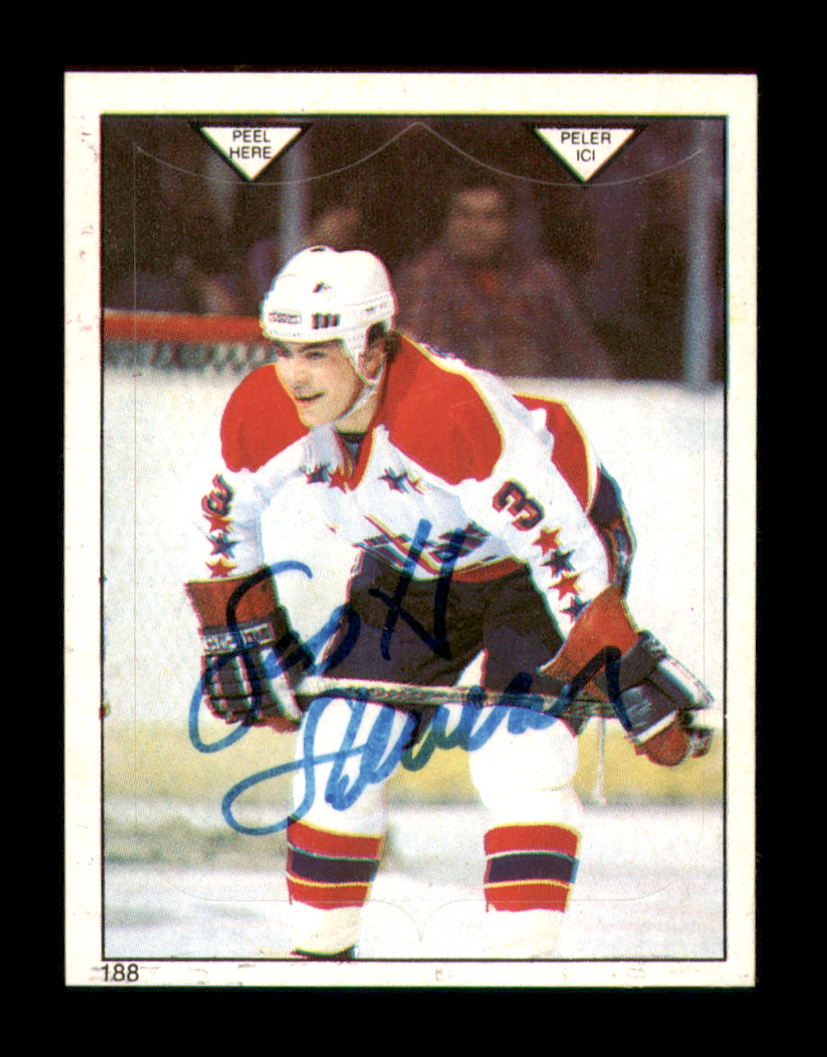 Scott Stevens Autographed 1983-84 O-Pee-Chee Stickers Rookie Card #188 Washington Capitals SKU #251541
