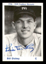 Bill Dickey Autographed 1974 TCMA 1936-39 Yankee Dynasty Card New York Yankees SKU #251871