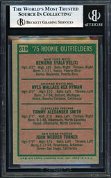 Rookie Outfielders Autographed 1975 Topps Rookie Card #619 Signed By All 4 Beckett BAS #18280839