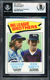 George Brett Autographed 1977 Topps Card #631 Kansas City Royals Beckett BAS #18278876