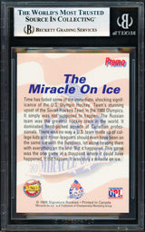 Herb Brooks Autographed 1995 Signature Rookies Card 1980 Team USA Beckett BAS #18278892