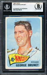 George Brunet Autographed 1965 Topps Card #242 California Angels Beckett BAS #18278919