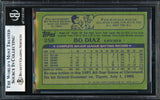 Bo Diaz Autographed 1982 Topps Card #258 Cleveland Indians Beckett BAS #18278953