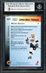 Wayne Gretzky Autographed 1992-93 Upper Deck Card #621 Los Angeles Kings Beckett BAS #18278980