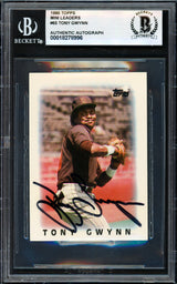 Tony Gwynn Autographed 1986 Topps Mini Card #65 San Diego Padres Beckett BAS #18278996