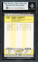 Randy Johnson Autographed 1989 Fleer Update Rookie Card #U-59 Seattle Mariners Beckett BAS #18280406