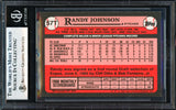 Randy Johnson Autographed 1989 Topps Traded Rookie Card #57T Seattle Mariners Beckett BAS #18280437