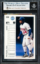 Kirby Puckett Autographed 1990 Upper Deck Card #236 Minnesota Twins Beckett BAS #18280746