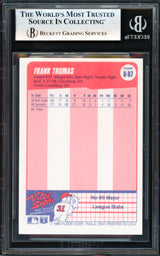Frank Thomas Autographed 1990 Fleer Update Rookie Card #U-87 Chicago White Sox Beckett BAS #18280608
