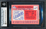 Fernando Valenzuela Autographed 1986 Topps Mini Card #47 Los Angeles Dodgers Beckett BAS #18280518