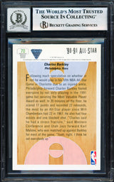 Charles Barkley Autographed 1991-92 Upper Deck Card #70 Philadelphia 76ers Auto Grade Gem Mint 10 Beckett BAS #18278817