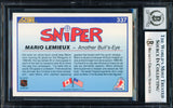 Mario Lemieux Autographed 1990-91 Score Canadian Card #337 Pittsburgh Penguins Auto Grade Gem Mint 10 Beckett BAS #18278749