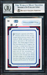 Mario Lemieux Autographed 1990-91 Upper Deck Card #59 Pittsburgh Penguins Auto Grade Gem Mint 10 Beckett BAS #18278734