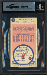 Don Kojis Autographed 1969-70 Topps Rookie Card #64 San Diego Rockets Beckett BAS #18281289
