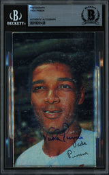 Vada Pinson Autographed 1970 Topps Super Proof Card #30 Cleveland Indians Beckett BAS #18281428