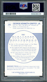 Ken Griffey Jr. Autographed 1987 Bellingham Mariners Rookie Card #15 PSA 9 Auto Grade Gem Mint 10 PSA/DNA #64838029