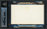 Hank Greenberg Autographed 3x5 Index Card Detroit Tigers Beckett BAS #18281379
