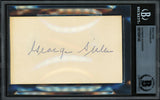 George Sisler Autographed 3x5 Index Card St. Louis Browns Beckett BAS #18281342