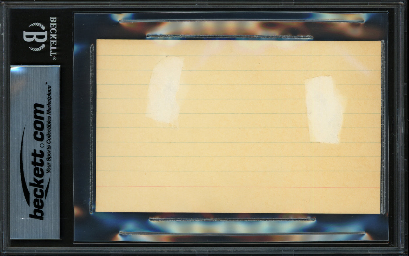 George Sisler Autographed 3x5 Index Card St. Louis Browns Beckett BAS #18281342