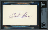 Bart Starr Autographed 3x5 Index Card Green Bay Packers Vintage Signature Beckett BAS #18281339