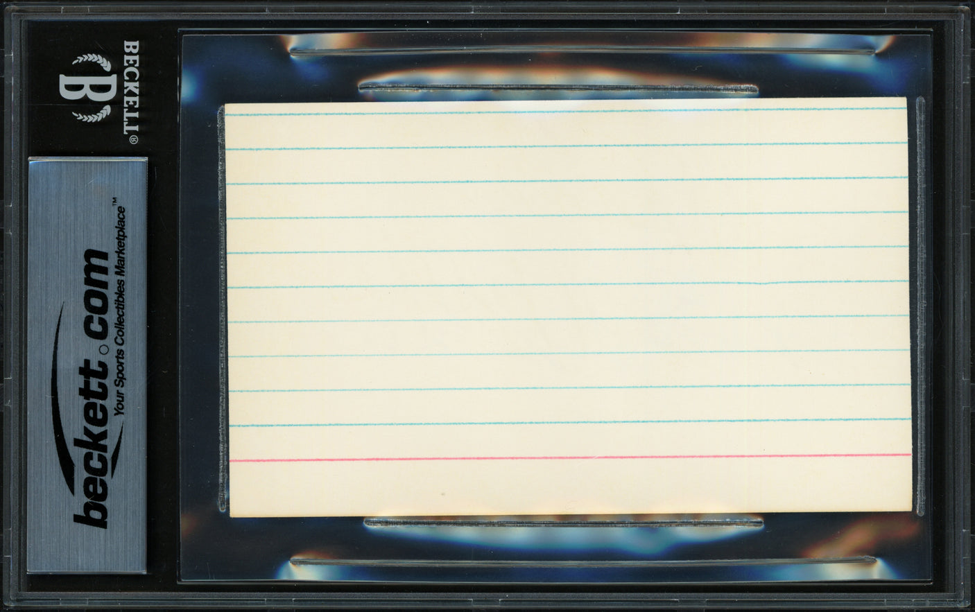 Bart Starr Autographed 3x5 Index Card Green Bay Packers Vintage Signature Beckett BAS #18281339