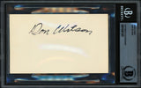 Don Wilson Autographed 3x5 Index Card Houston Astros Beckett BAS #18281307