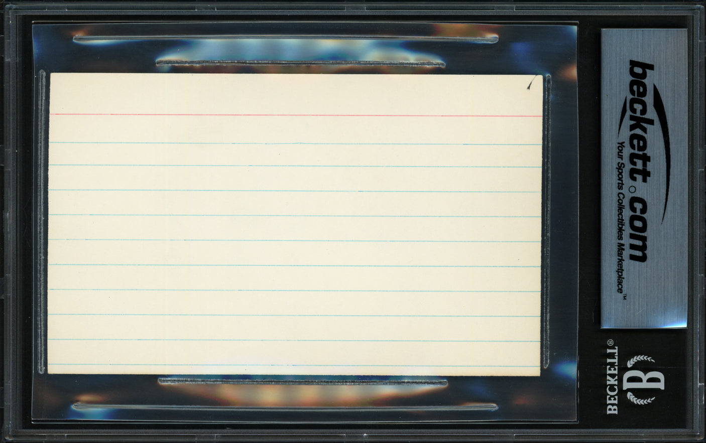 Norm Van Brocklin Autographed 3x5 Index Card Philadelphia Eagles Beckett BAS #18281309