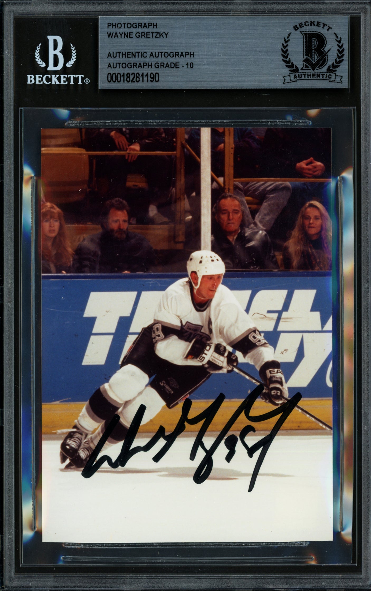 Wayne Gretzky Autographed 3.5x5 Photo Los Angeles Kings Auto Grade Gem Mint 10 Beckett BAS #18281190