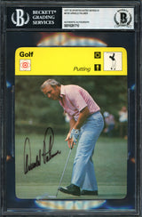 Arnold Palmer Autographed 1978 Sportscaster Card #41-05 Beckett BAS #18281710