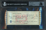 Vince Lombardi Autographed 3x6 Check Green Bay Packers Beckett BAS #10845311