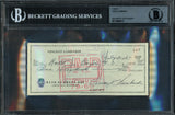 Vince Lombardi Autographed 3x6 Check Green Bay Packers Beckett BAS #10845311