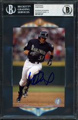 Ichiro Suzuki Autographed 4x6 Photo Seattle Mariners Auto Grade Gem Mint 10 Beckett BAS #18281257