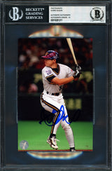Ichiro Suzuki Autographed 4x6 Photo Orix Blue Wave Auto Grade Gem Mint 10 Beckett BAS #18281211