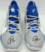 Giannis Antetokounmpo Autographed 2021 Player Exclusive (PE) Promo UNIVERSITY OF KENTUCKY WLF GRY/WHITE Nike Zoom Freak 2 KY MENS SOS Shoes Size 17 (With Box) Beckett BAS Witness #3W396873 & #3W396874