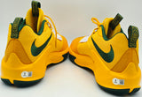 Giannis Antetokounmpo Autographed 2021 Player Exclusive (PE) Promo BAYLOR UNIVERSITY UNI GOLD/GORGE Nike Zoom Freak 3 NCAA SOS Shoes Size 17 (With Box) Beckett BAS Witness #3W396622 & #3W396623