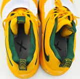 Giannis Antetokounmpo Autographed 2021 Player Exclusive (PE) Promo BAYLOR UNIVERSITY UNI GOLD/GORGE Nike Zoom Freak 3 NCAA SOS Shoes Size 17 (With Box) Beckett BAS Witness #3W396622 & #3W396623