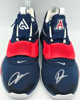 Giannis Antetokounmpo Autographed 2021 Player Exclusive (PE) Promo ARIZONA NAVY/WHT/NAVY Nike Zoom Freak 3 NCAA SOS Shoes Size 17 (With Box) Beckett BAS Witness #3W396373 & #3W396374