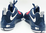 Giannis Antetokounmpo Autographed 2021 Player Exclusive (PE) Promo ARIZONA NAVY/WHT/NAVY Nike Zoom Freak 3 NCAA SOS Shoes Size 17 (With Box) Beckett BAS Witness #3W396373 & #3W396374