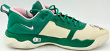 Giannis Antetokounmpo Autographed 2023 Player Exclusive (PE) Promo MLCHT/MLCHT-MD SFT PINK-CCNT ML Nike Immortality 3 Shoes Milwaukee Bucks Size 17 (No Box) Beckett BAS Witness #3W396614 & #3W396615