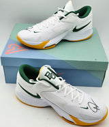 Giannis Antetokounmpo Autographed 2022 Player Exclusive (PE) Promo BAYLOR UNIVERSITY WHT/GORGE Nike Zoom Freak 4 NCAA SOS Shoes Size 16 (With Box) Beckett BAS Witness #3W396923 & #3W396924