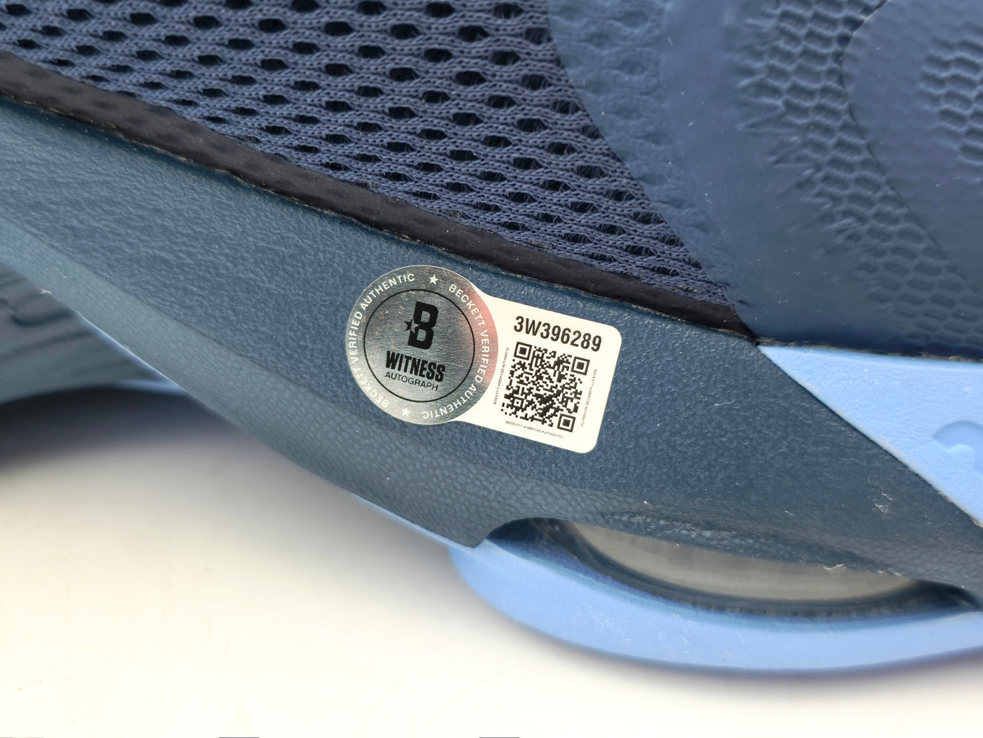 Giannis Antetokounmpo Autographed 2022 Player Exclusive (PE) Promo VILLANOVA NAVY/WHT/NAVY Nike Zoom Freak 4 NCAA SOS Shoes Size 16 (With Box) Beckett BAS Witness #3W396289 & #3W396290