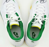 Giannis Antetokounmpo Autographed 2022 Player Exclusive (PE) Promo OREGON WHT/GRN/WHT Nike Zoom Freak 4 NCAA SOS Shoes Size 16 (With Box) Beckett BAS Witness #3W396811 & #3W396812