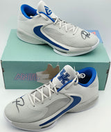 Giannis Antetokounmpo Autographed 2022 Player Exclusive (PE) Promo UNIVERSITY OF KENTUCKY NIGHT Nike Zoom Freak 4 NCAA SOS Shoes Size 16 (With Box) Beckett BAS Witness #3W395063 & #3W395064