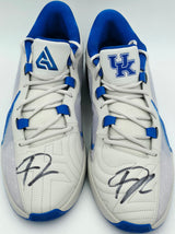 Giannis Antetokounmpo Autographed 2023 Player Exclusive (PE) Promo UNIVERSITY OF KENTUCKY Night Silver & Game Nike Zoom Freak 5 NCAA 2 Shoes Size 16 (With Box) Beckett BAS Witness #3W396933 & #3W396934