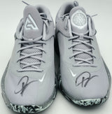 Giannis Antetokounmpo Autographed GRAY Nike ZOOM FREAK 4 Shoes Milwaukee Bucks Size 16 (With Box) Beckett BAS Witness #3W396598 & #3W396599