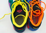 Giannis Antetokounmpo Autographed MULTI TOTAL ORANGE/DYNAMIC YELLOW Nike Zoom Freak 1 Shoes Milwaukee Bucks Size 17 (With Box) Beckett BAS Witness #3W396696 & #3W396697