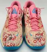 Giannis Antetokounmpo Autographed LETTER BROS VANILLA LIGHTENING Nike ZOOM FREAK 4 Shoes Milwaukee Bucks Size 17 (With Box) Beckett BAS Witness #3W396618 & #3W396619